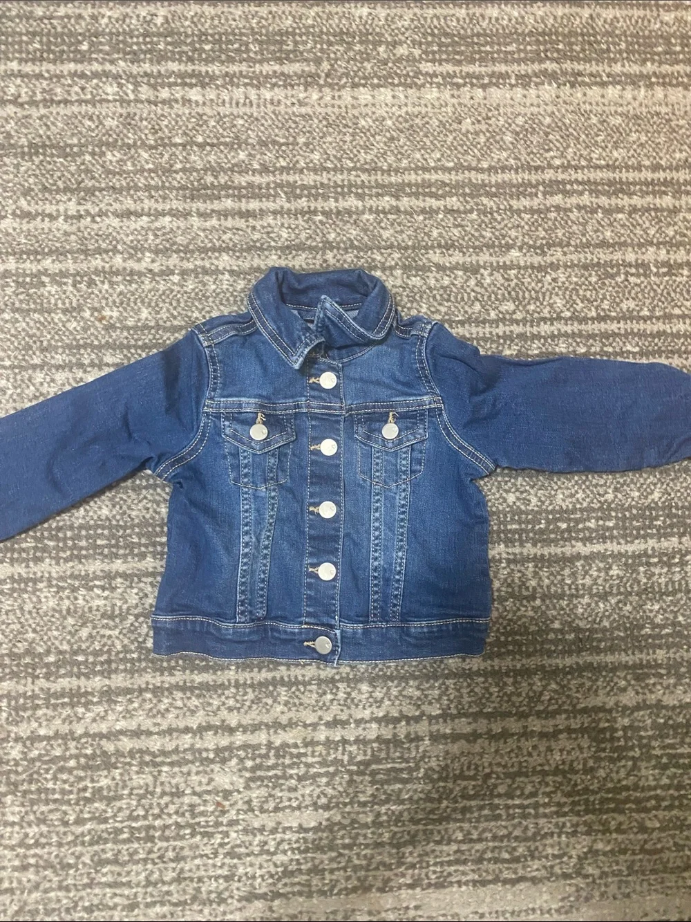 The Children's Place Dark Blue Denim Button-Up Jacket